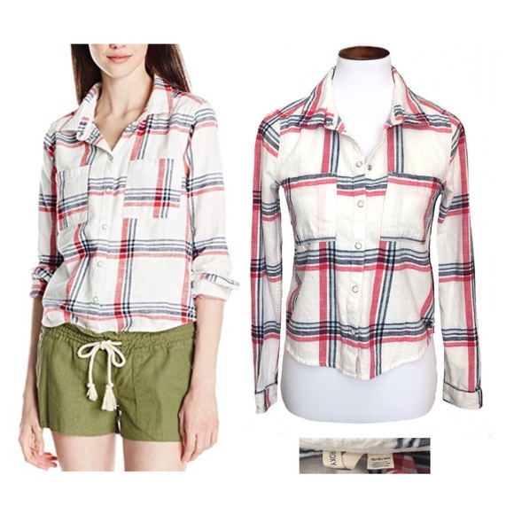 Roxy Tops - Roxy plaid button down shirt Roxy Tops - Roxy plaid button down shirt